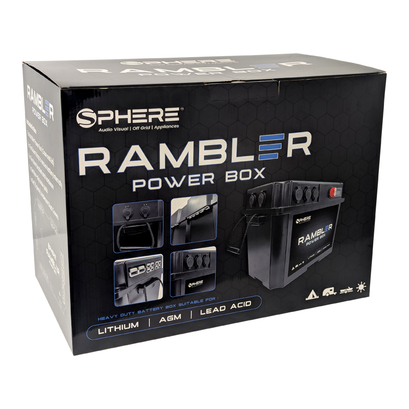SPHERE RAMBLER Battery Box with Power Accessory Ports & Covers | 455x265x325mm 