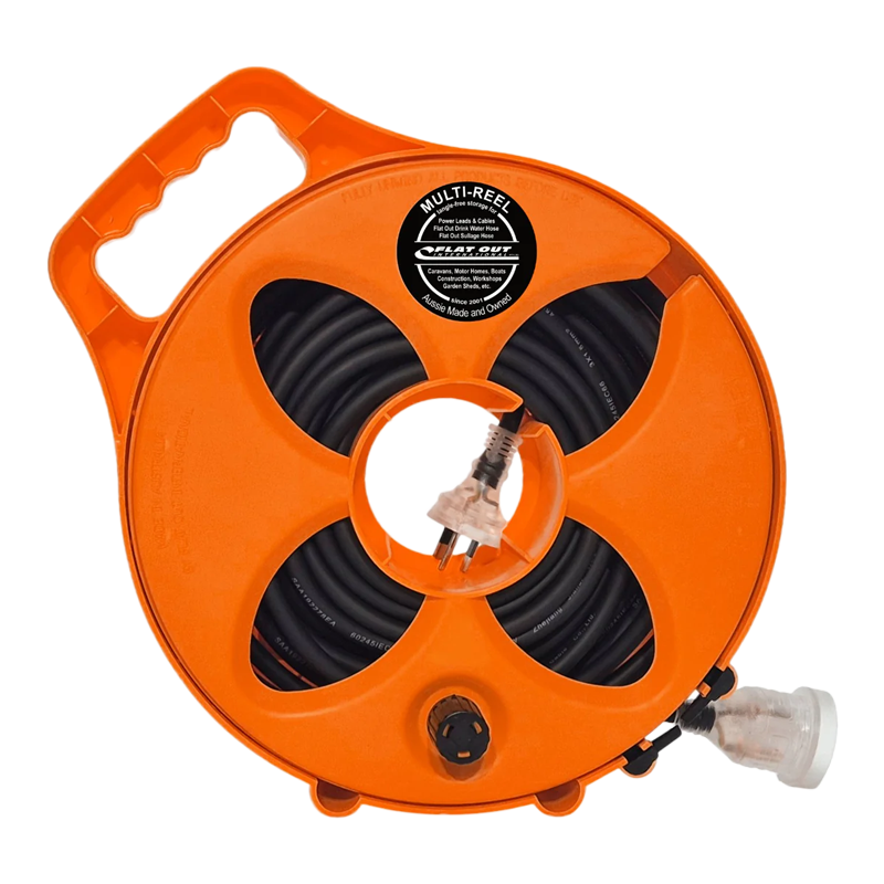 FLAT-OUT 12.5M Premium 15A Ext Lead on Multi-Reel. C1215S
