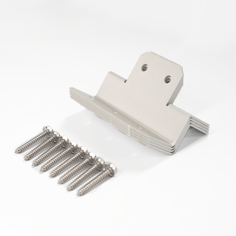 Sphere Solar Panel Mounting Bracket Kit - 4Pce Silver with Screws