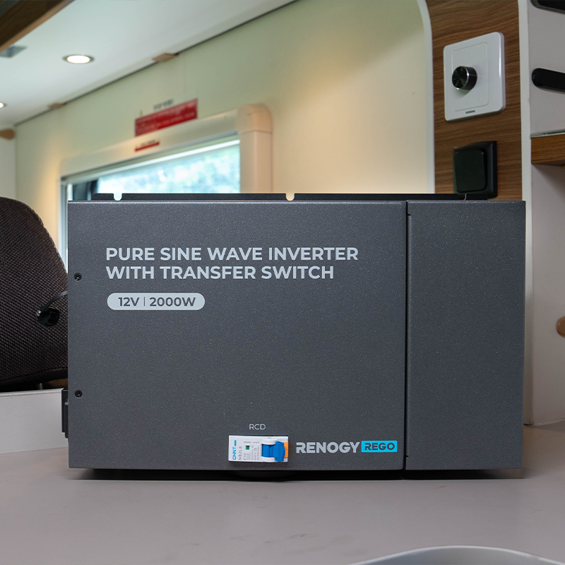 RENOGY REGO | 12V 2000W Pure Sine Inverter With Transfer Switch
