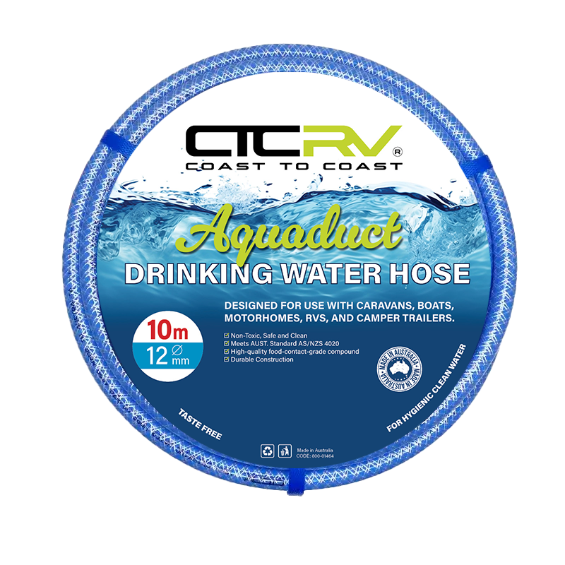 COAST RV Aquaduct 10m Blue Drinking Water Hose - 12mm