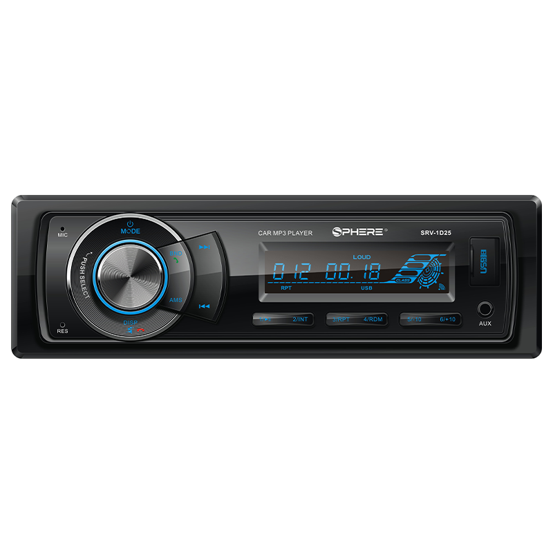 SPHERE Single Din Audio Head Unit | 25Wx4Ch - Wireless Connect & USB